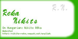 reka nikits business card